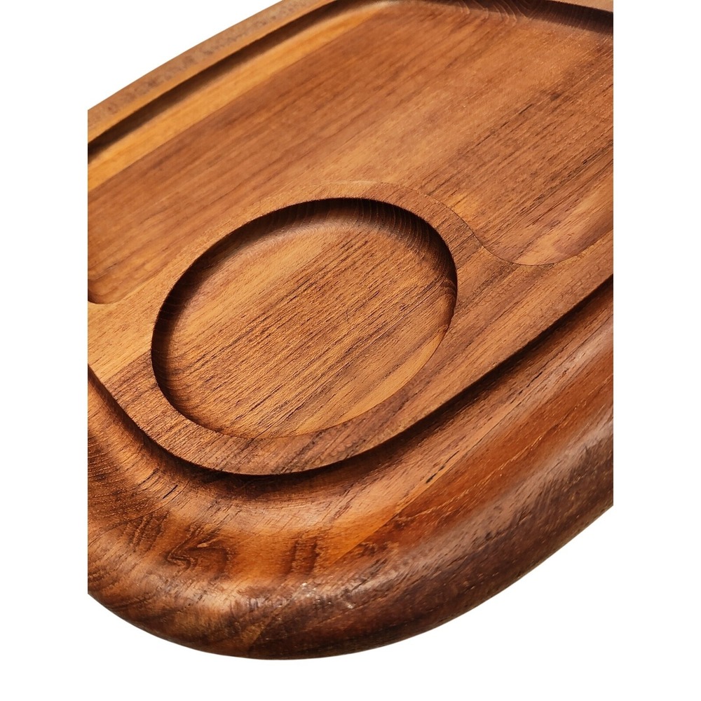 Dansk Danish Teak Wood Mid-Century Eames Era Square Charcuterie Board‎ Vintage